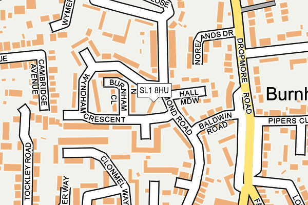 SL1 8HU map - OS OpenMap – Local (Ordnance Survey)