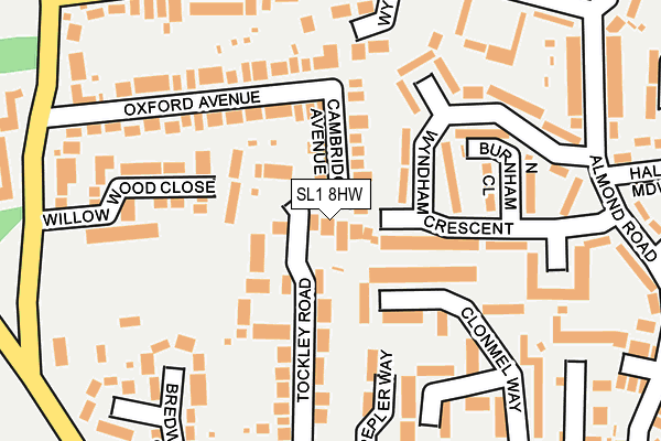 SL1 8HW map - OS OpenMap – Local (Ordnance Survey)