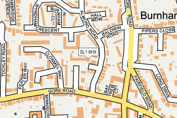 SL1 8HX map - OS OpenMap – Local (Ordnance Survey)