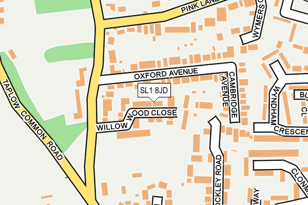 SL1 8JD map - OS OpenMap – Local (Ordnance Survey)