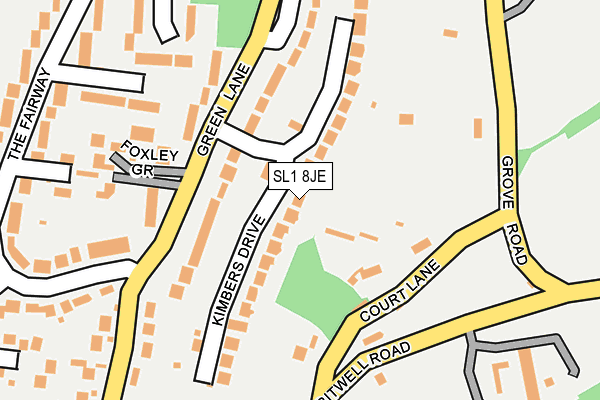 SL1 8JE map - OS OpenMap – Local (Ordnance Survey)