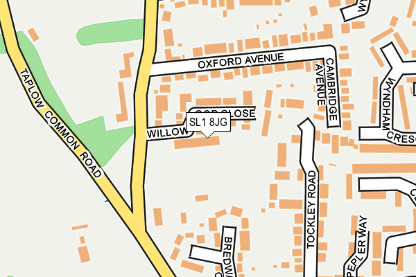 SL1 8JG map - OS OpenMap – Local (Ordnance Survey)