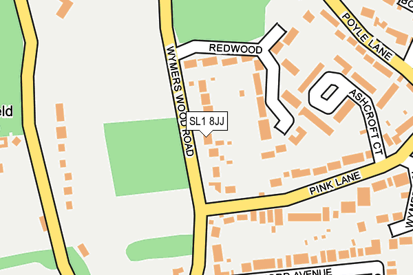 SL1 8JJ map - OS OpenMap – Local (Ordnance Survey)