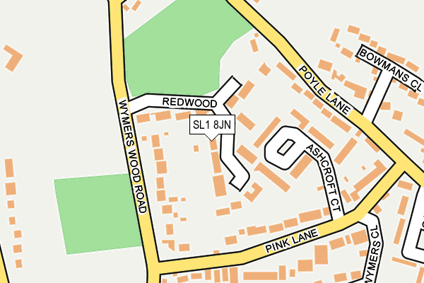 SL1 8JN map - OS OpenMap – Local (Ordnance Survey)