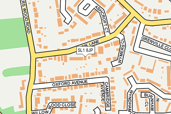 SL1 8JP map - OS OpenMap – Local (Ordnance Survey)
