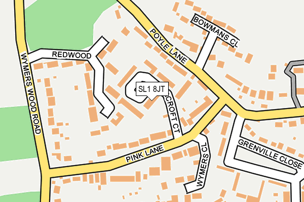 SL1 8JT map - OS OpenMap – Local (Ordnance Survey)