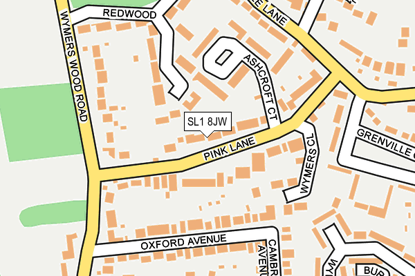 SL1 8JW map - OS OpenMap – Local (Ordnance Survey)