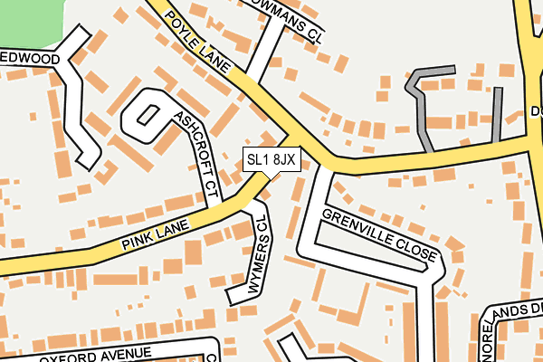 SL1 8JX map - OS OpenMap – Local (Ordnance Survey)