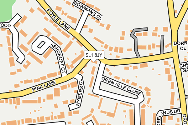 SL1 8JY map - OS OpenMap – Local (Ordnance Survey)