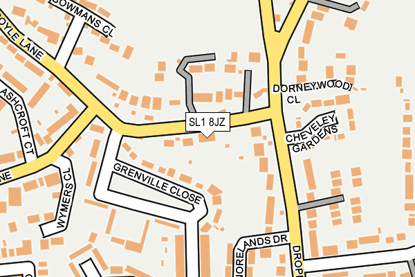 SL1 8JZ map - OS OpenMap – Local (Ordnance Survey)