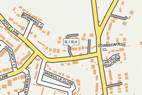 SL1 8LA map - OS OpenMap – Local (Ordnance Survey)