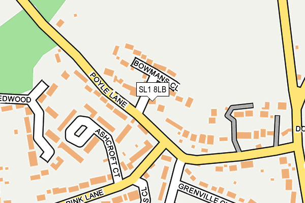 SL1 8LB map - OS OpenMap – Local (Ordnance Survey)