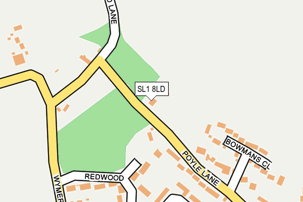 SL1 8LD map - OS OpenMap – Local (Ordnance Survey)