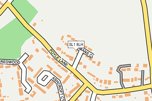 SL1 8LH map - OS OpenMap – Local (Ordnance Survey)