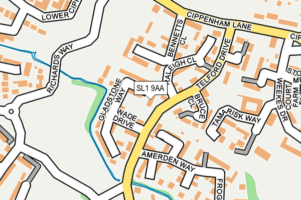 SL1 9AA map - OS OpenMap – Local (Ordnance Survey)