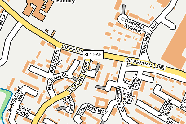 SL1 9AP map - OS OpenMap – Local (Ordnance Survey)