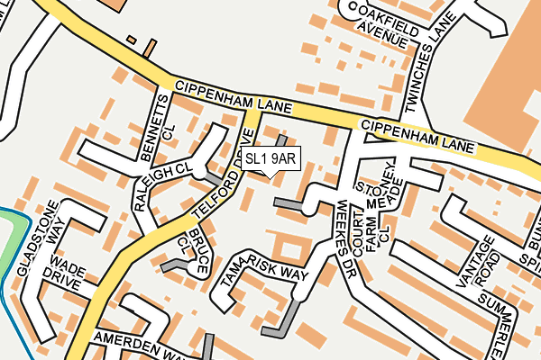 SL1 9AR map - OS OpenMap – Local (Ordnance Survey)