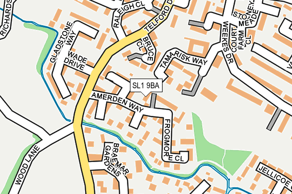 SL1 9BA map - OS OpenMap – Local (Ordnance Survey)