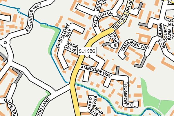 SL1 9BG map - OS OpenMap – Local (Ordnance Survey)