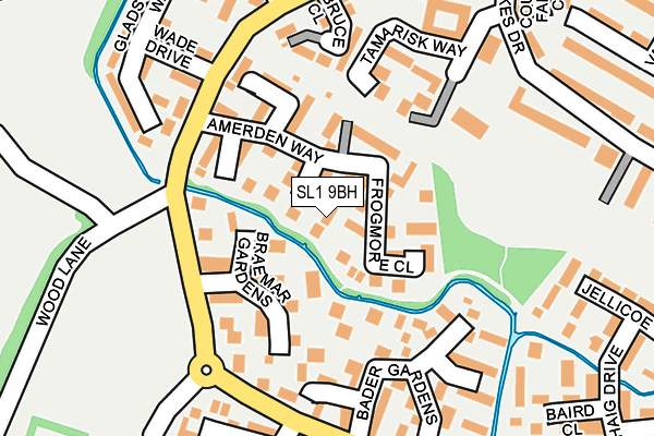 SL1 9BH map - OS OpenMap – Local (Ordnance Survey)