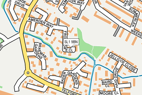 SL1 9BN map - OS OpenMap – Local (Ordnance Survey)