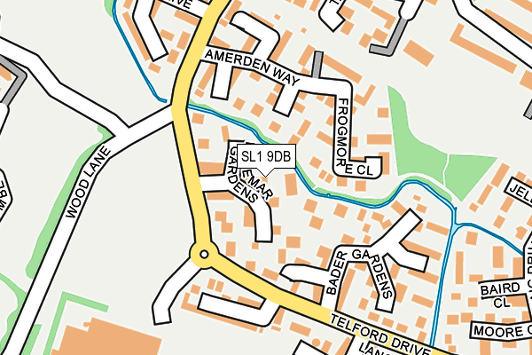 SL1 9DB map - OS OpenMap – Local (Ordnance Survey)