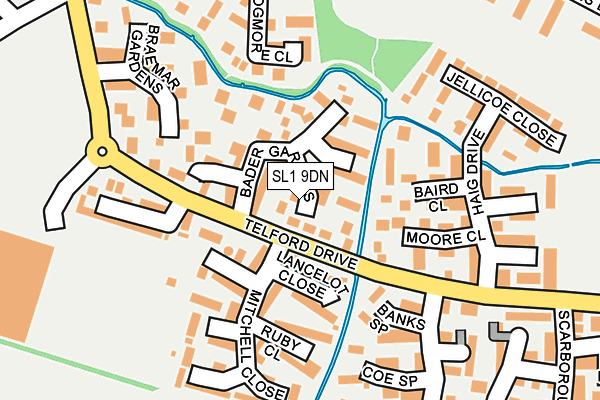 SL1 9DN map - OS OpenMap – Local (Ordnance Survey)