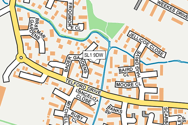 SL1 9DW map - OS OpenMap – Local (Ordnance Survey)