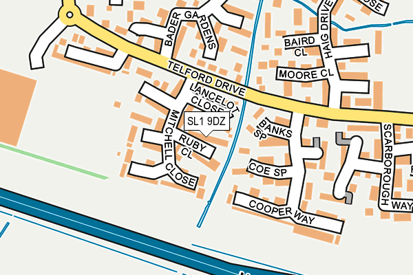 SL1 9DZ map - OS OpenMap – Local (Ordnance Survey)