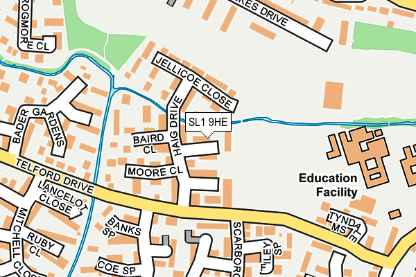 SL1 9HE map - OS OpenMap – Local (Ordnance Survey)