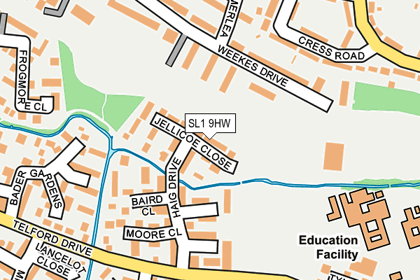 SL1 9HW map - OS OpenMap – Local (Ordnance Survey)