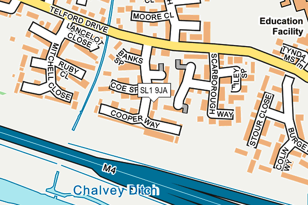 SL1 9JA map - OS OpenMap – Local (Ordnance Survey)