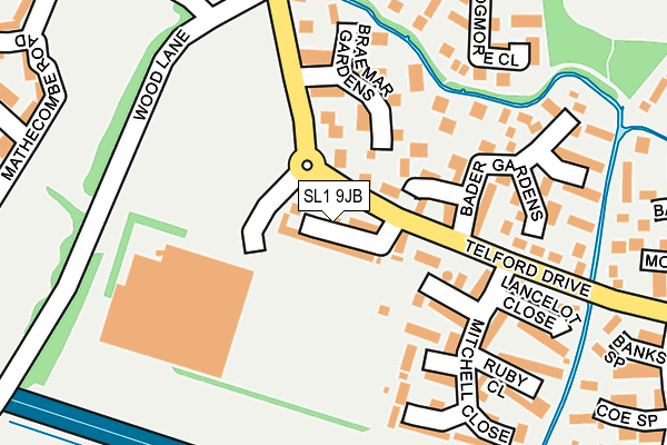 SL1 9JB map - OS OpenMap – Local (Ordnance Survey)