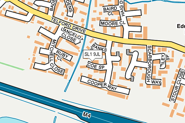 SL1 9JL map - OS OpenMap – Local (Ordnance Survey)