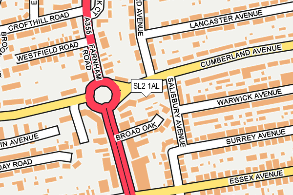 SL2 1AL map - OS OpenMap – Local (Ordnance Survey)