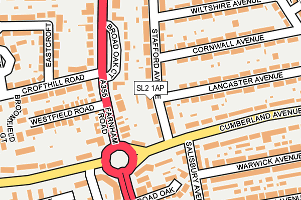 SL2 1AP map - OS OpenMap – Local (Ordnance Survey)