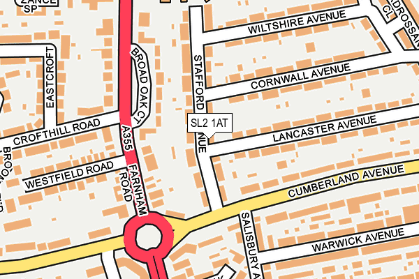 SL2 1AT map - OS OpenMap – Local (Ordnance Survey)