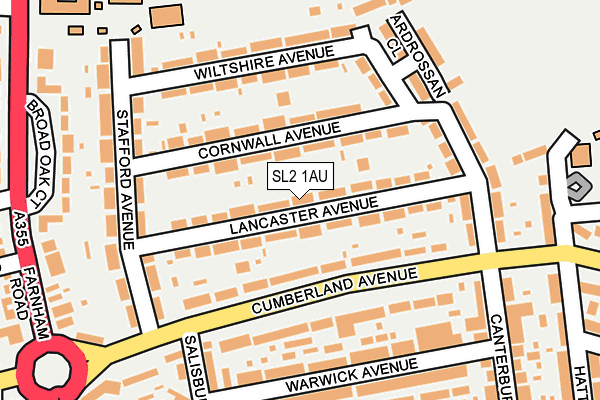 SL2 1AU map - OS OpenMap – Local (Ordnance Survey)