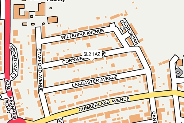 SL2 1AZ map - OS OpenMap – Local (Ordnance Survey)