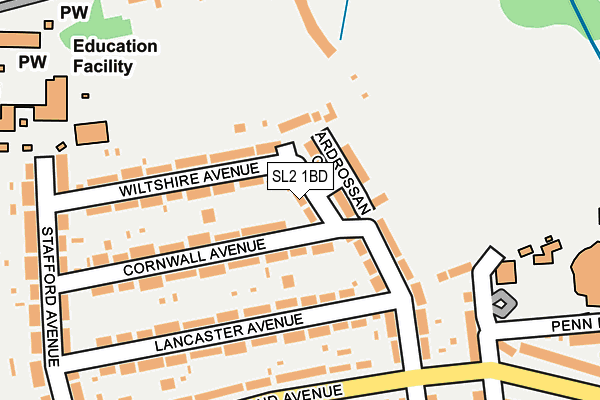 SL2 1BD map - OS OpenMap – Local (Ordnance Survey)