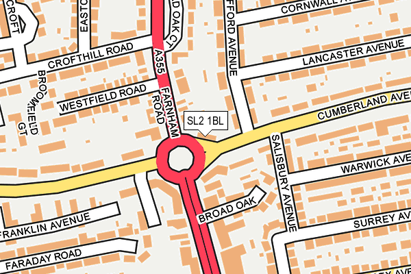 SL2 1BL map - OS OpenMap – Local (Ordnance Survey)
