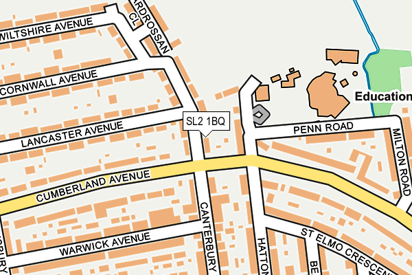 SL2 1BQ map - OS OpenMap – Local (Ordnance Survey)