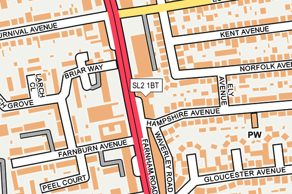 SL2 1BT map - OS OpenMap – Local (Ordnance Survey)