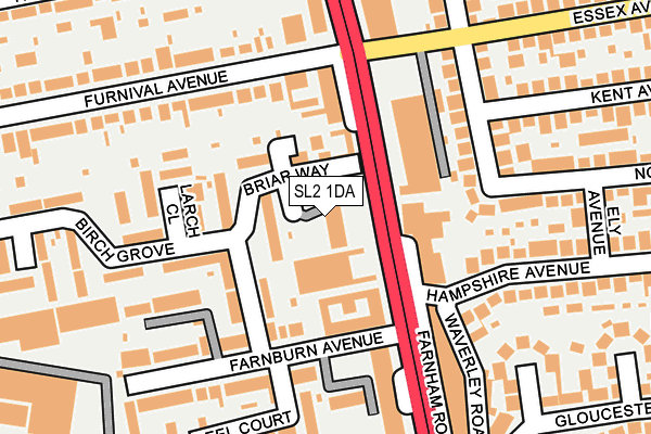 SL2 1DA map - OS OpenMap – Local (Ordnance Survey)