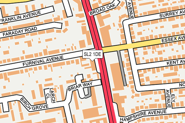 SL2 1DE map - OS OpenMap – Local (Ordnance Survey)