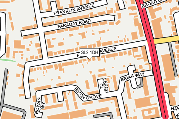 SL2 1DH map - OS OpenMap – Local (Ordnance Survey)