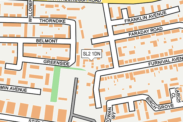SL2 1DN map - OS OpenMap – Local (Ordnance Survey)