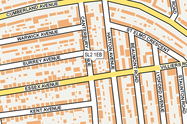 SL2 1EB map - OS OpenMap – Local (Ordnance Survey)