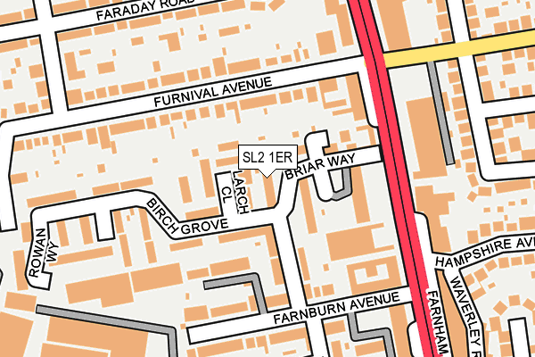 SL2 1ER map - OS OpenMap – Local (Ordnance Survey)
