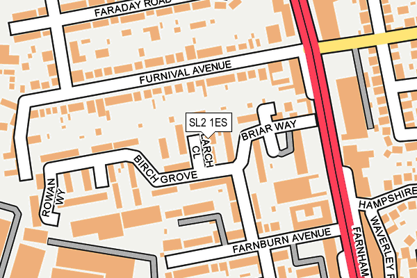 SL2 1ES map - OS OpenMap – Local (Ordnance Survey)